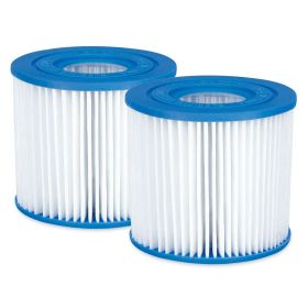 (4 pack) Type D Pool Filter Cartridge 2-Pack, White, Adults