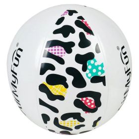 Inflatable Beach Ball Summer Party Pool Decorations, Beach Toys for Summer Water Games - Leopard Print