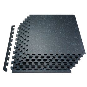 VEVOR 6 PCS 0.56" Thick Gym Floor Mats, 24"x24" EVA Foam & Rubber Top Interlocking, with 24 sq.ft Coverage