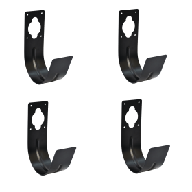 (4 pack) Gardener Metal Spigot Hose Hanger, in Black Color, Holding capacity upto 100 feet