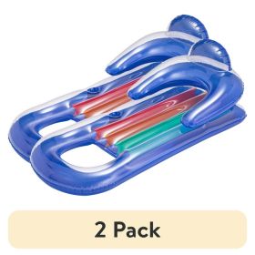 (2 pack)Deluxe Lounge, Inflatable Pool Float, Blue, Age 14 & up, Unisex