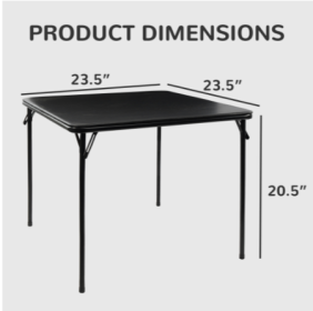 Only Supports Self Pickup  Folding Table, Black (Color: Black)