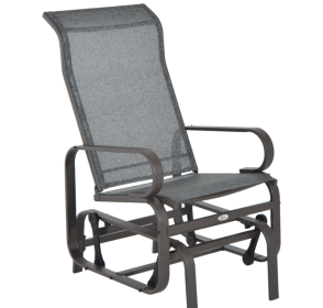 Gliding Rocking Chair, Patio Swinging Chair With Smooth Rocking Arms And Lightweight Construction For Patio Backyard, Gray (Option: Gray)