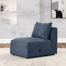 Single Chair For Modular Sofa (Color: Navy)