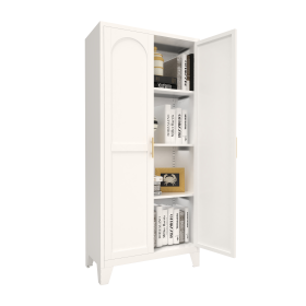 2 Shapely Doors Cabinet 155 Height (Color: White)
