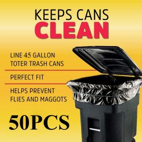 50/100PCS Heavy Duty Trash Bags,30-65Gallon Black Trash Bags, Heavy Duty Black Garbage Bags,Extra Large Black Bags for Lawn, Leaf (100 PCS: 40 Gallon -35*40)