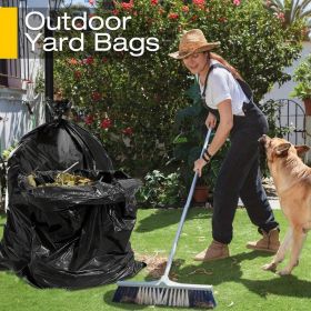 50/100PCS Heavy Duty Trash Bags,30-65Gallon Black Trash Bags, Heavy Duty Black Garbage Bags,Extra Large Black Bags for Lawn, Leaf (100 PCS: 100 PCS-40 Gallon -35*40)